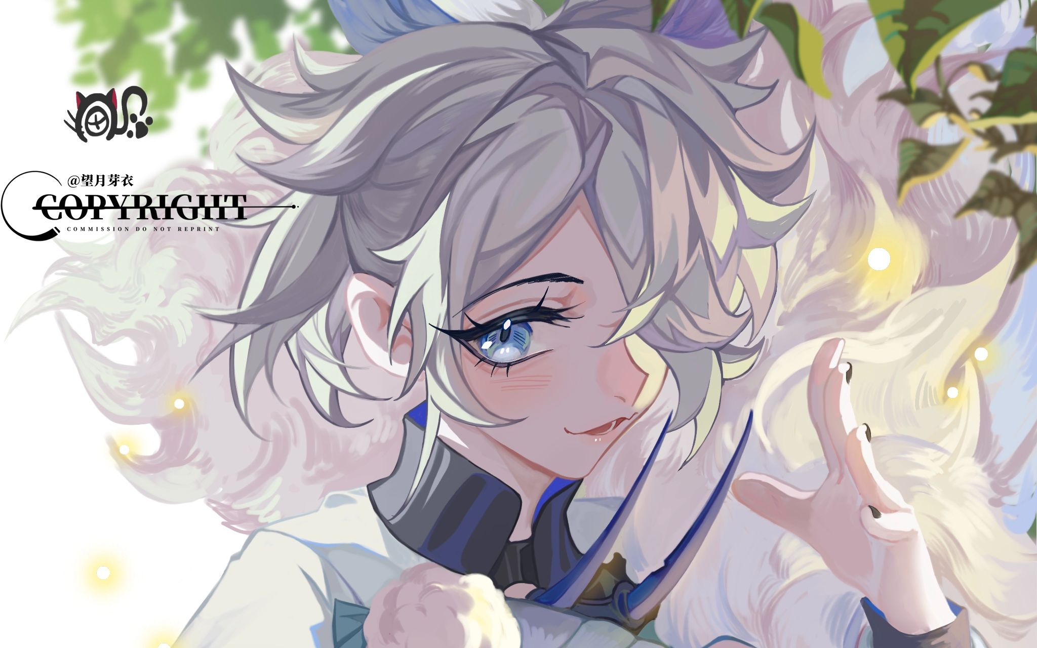 柿饼的画廊画一个源九郎狐