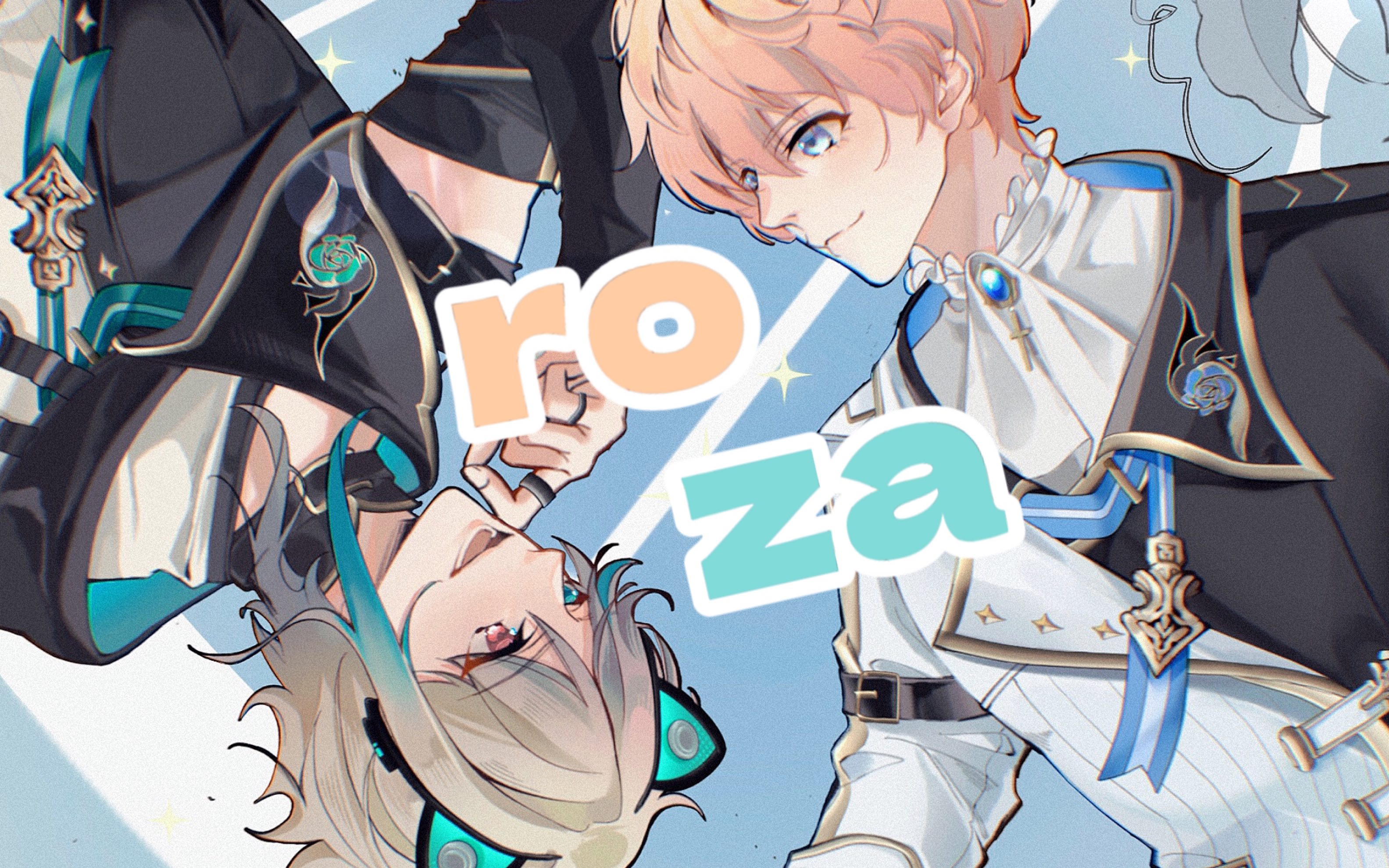 【roza】感谢相遇/二周年贺图-绘画过程