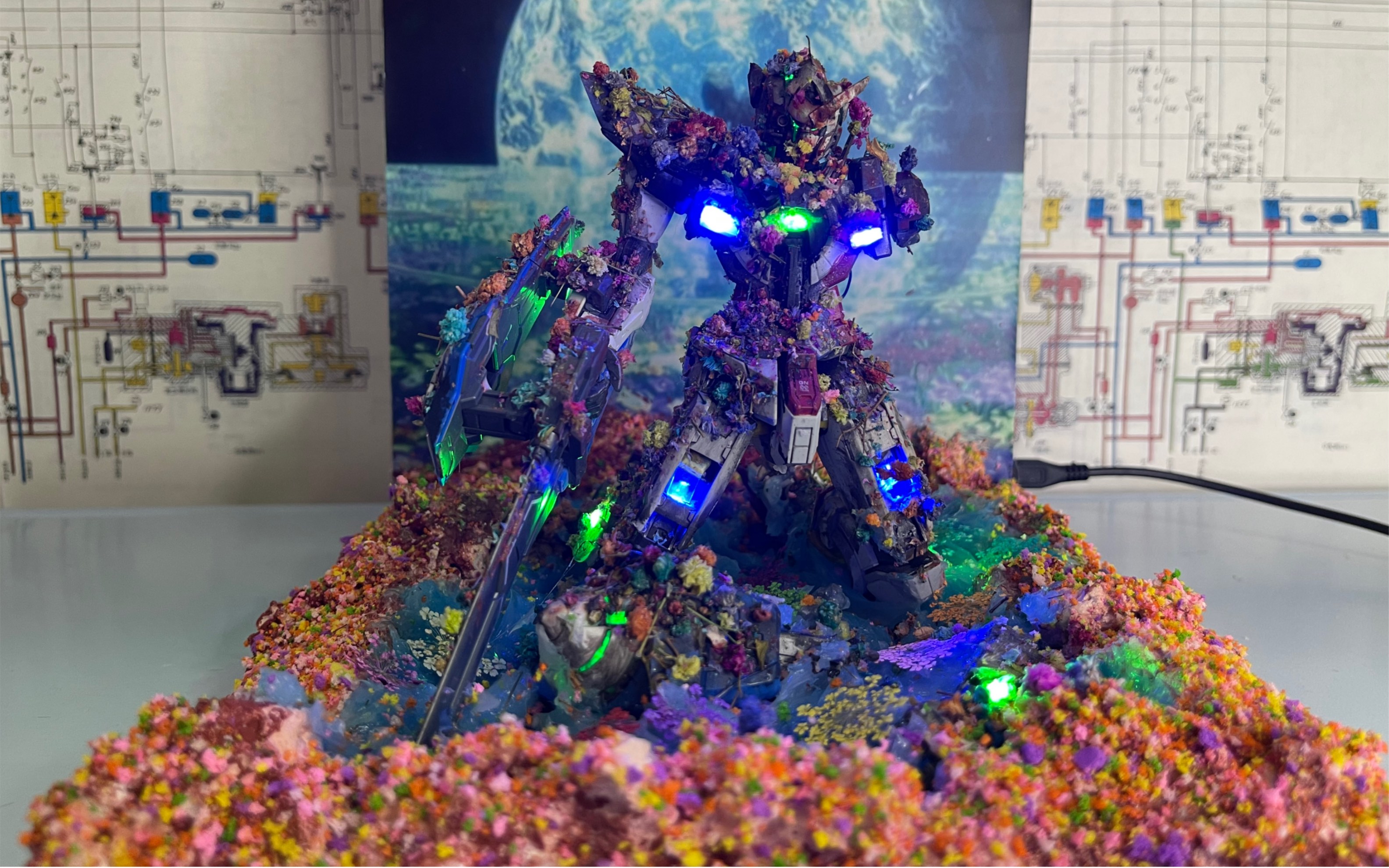 【瞎玩几把】第125期 高达00 mg 能天使 花海场景