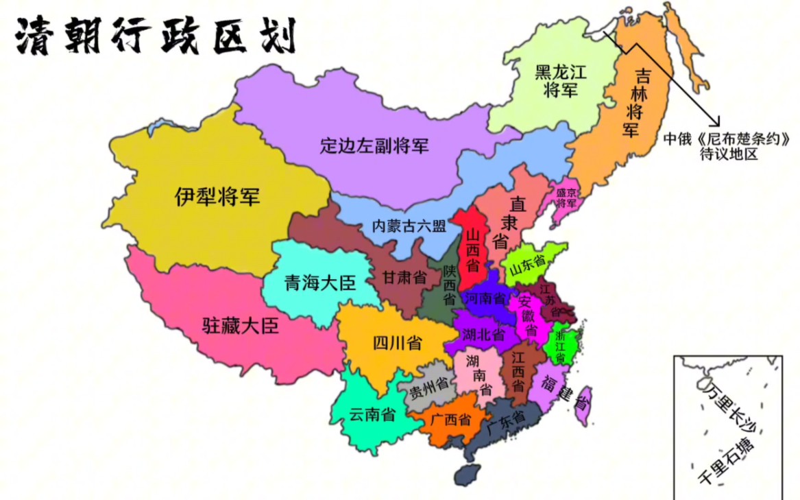 清朝附属国地图图片