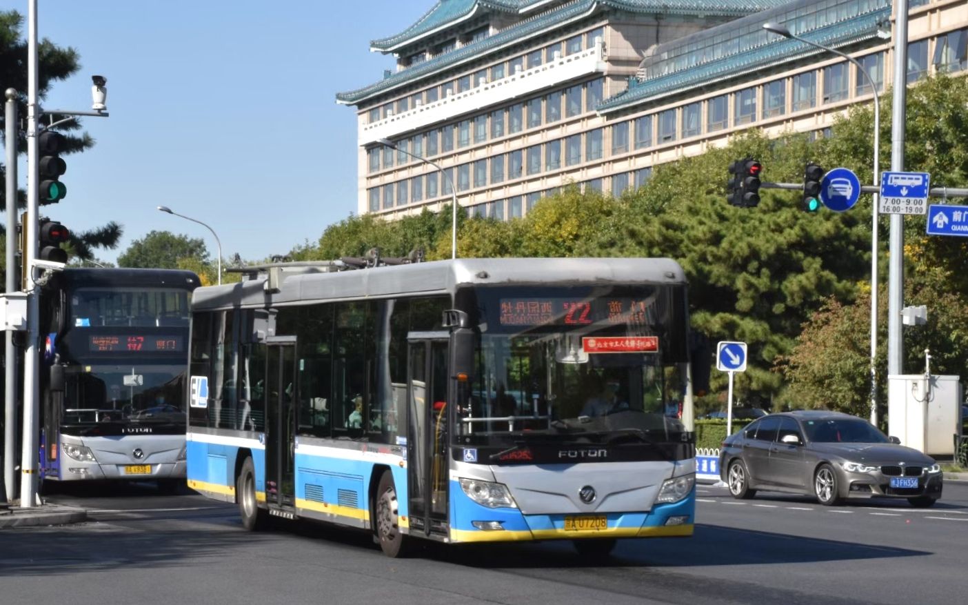 【新年之始,双二向前】北京公交22路 牡丹园西→前门 全程前挡视角pov