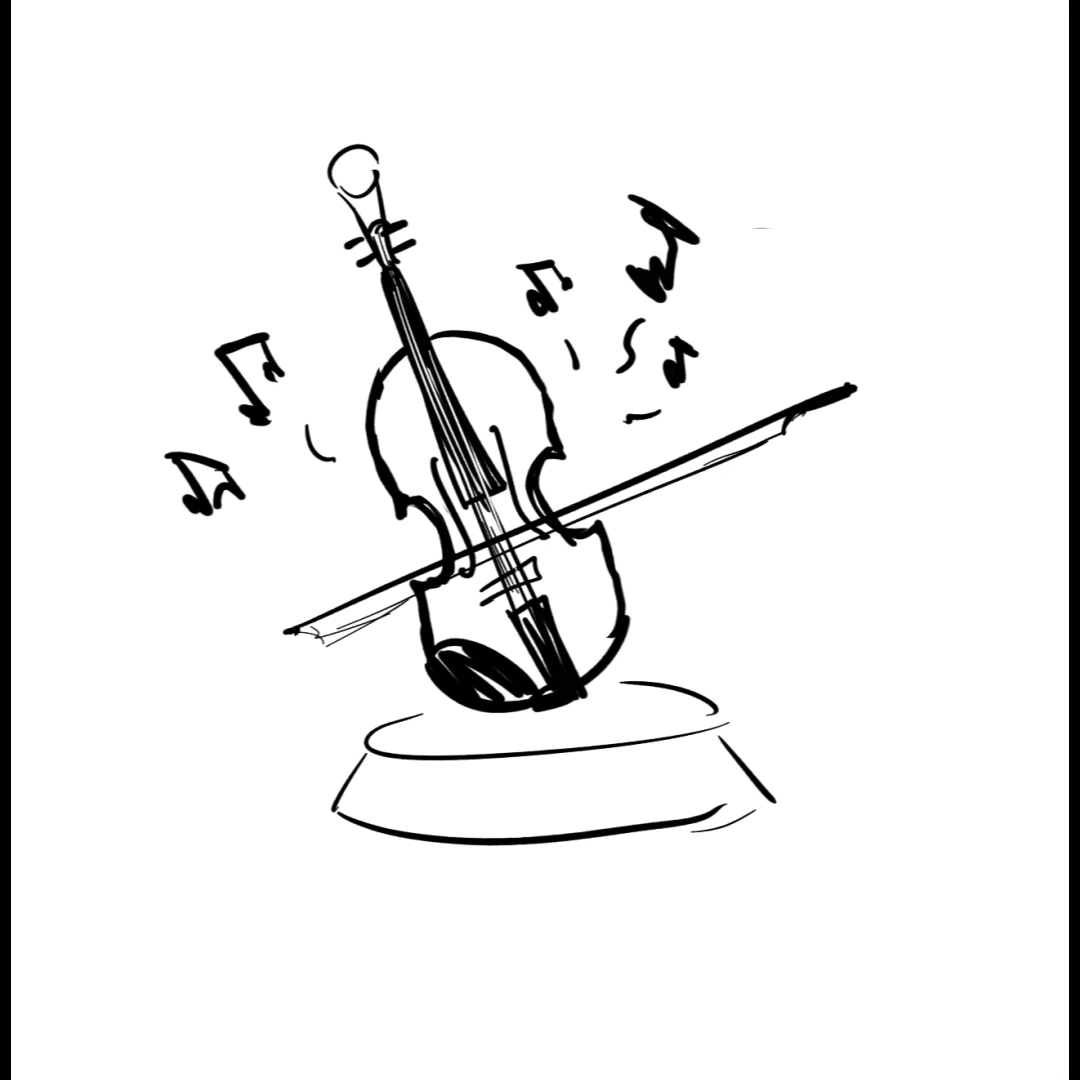 手提琴简笔画简单图片