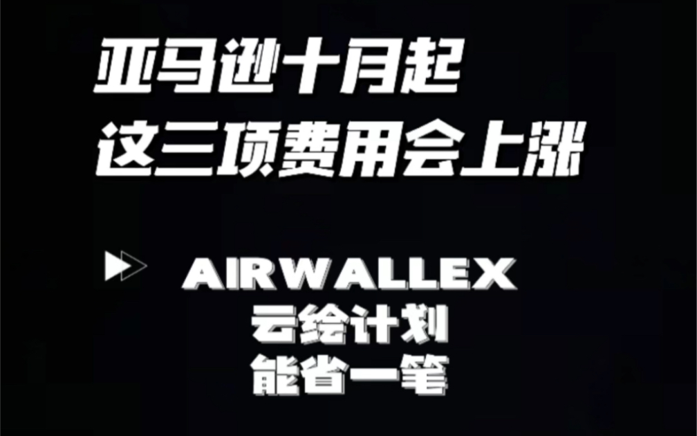 亚马逊十月起,有三项核心费用上涨,云绘计划助力省一笔哔哩哔哩bilibili