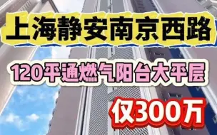 Download Video: 上海静安南京西路,120平景观大平层到手300万