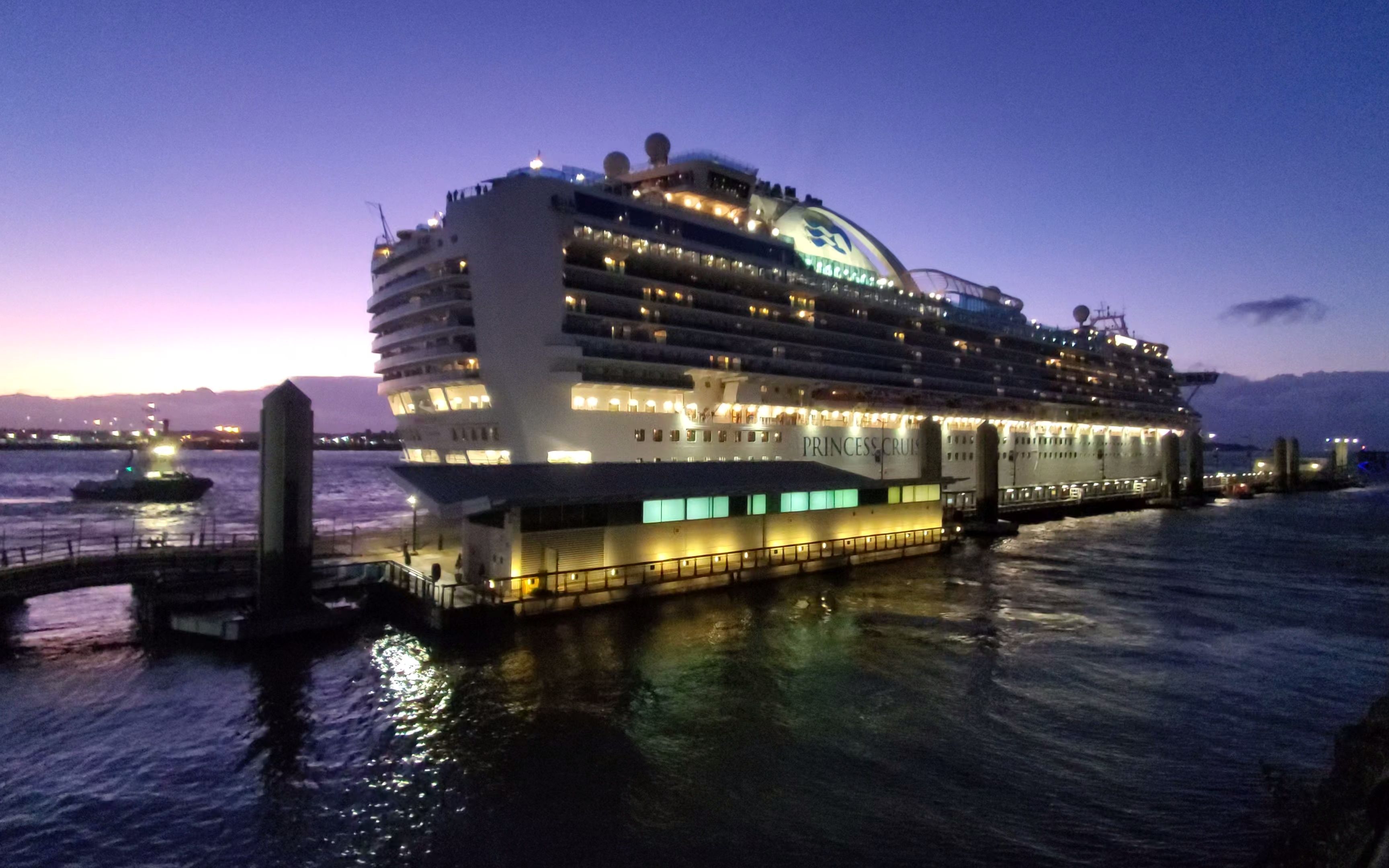 princess cruise liverpool 公主邮轮 利物浦 启航