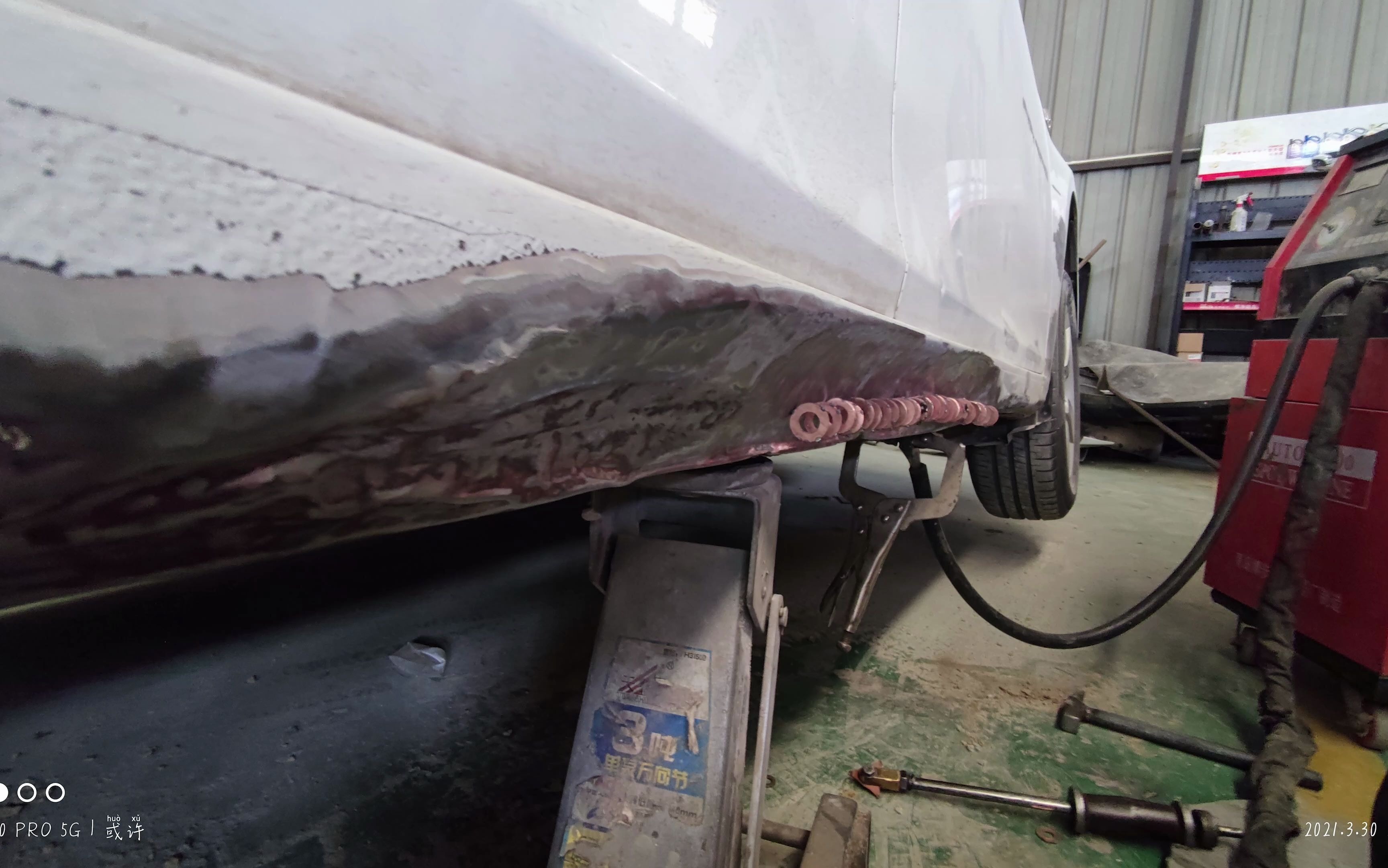 雪佛兰科鲁兹下边梁修复