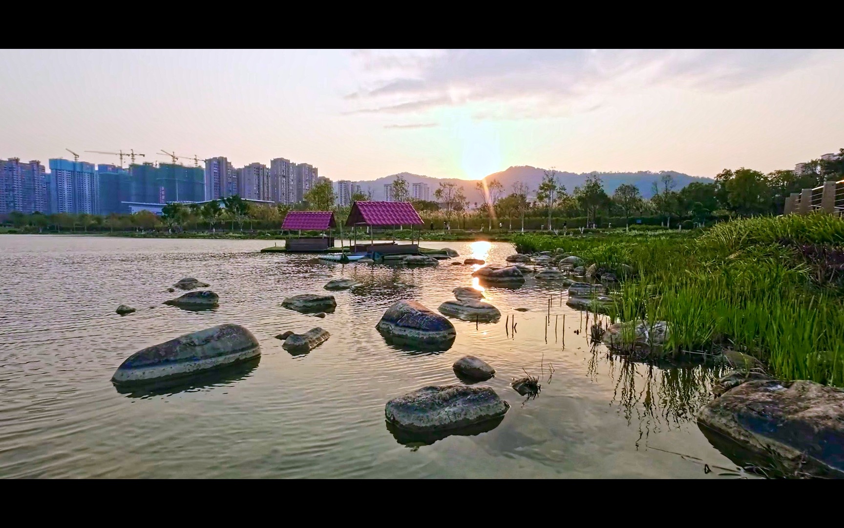龙岩龙津湖全景图片