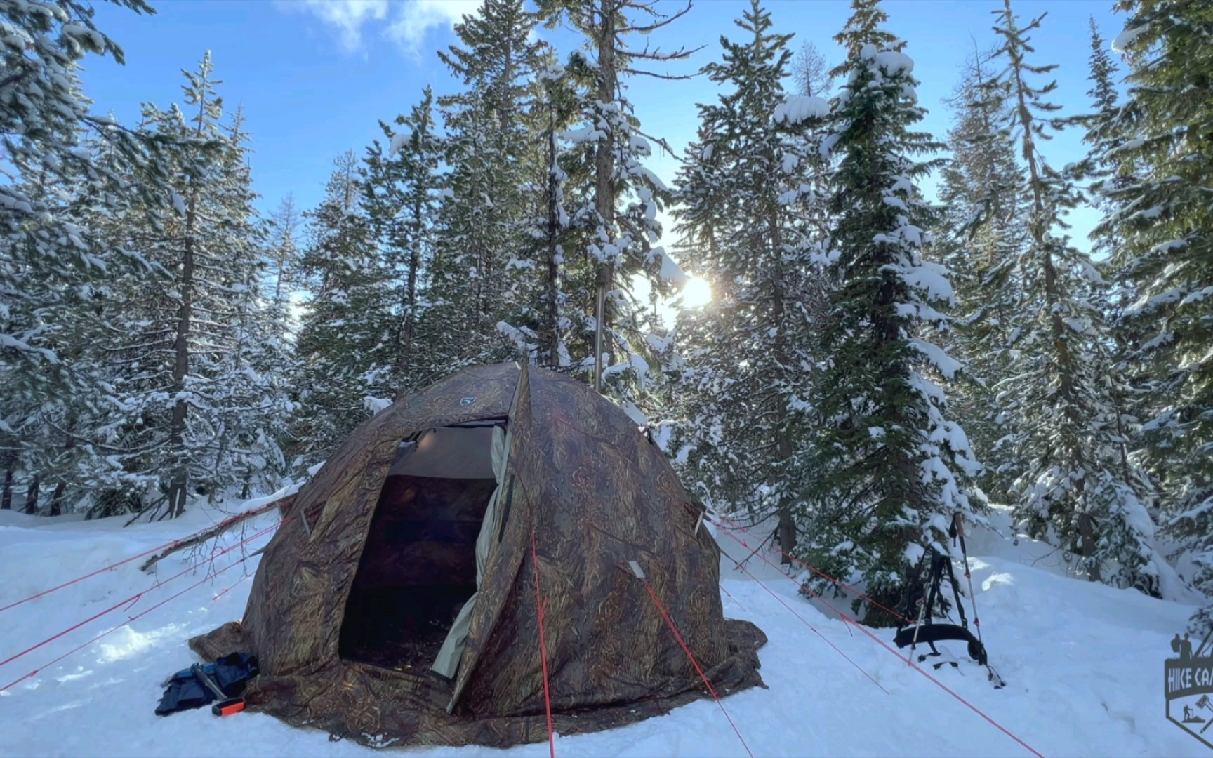 雪地里的温泉帐篷露营(上)