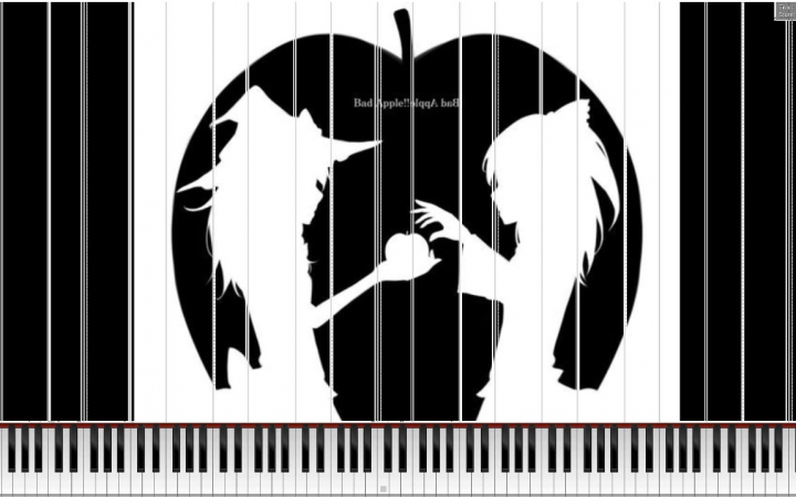 【黑乐谱】 bad apple 主旋律4096分音符化
