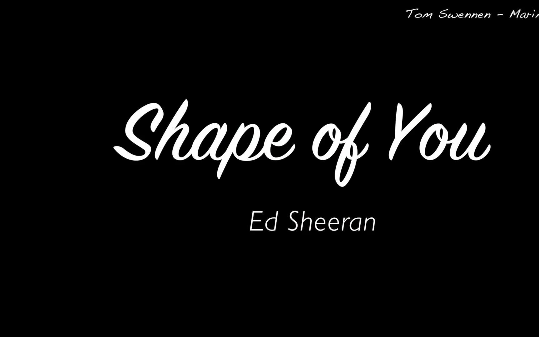 shape of you - for marimba solo