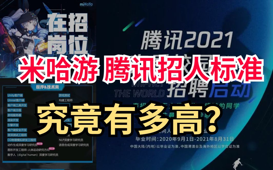 大学苦学3年3D建模,竟然连米哈游、腾讯公司门槛都进不去?最大的游戏公司腾讯、米哈游用人要求有多高?哔哩哔哩bilibili