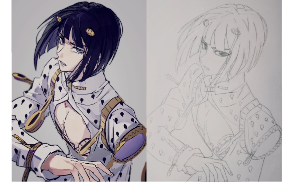 活动  【手绘】jojo 布加拉提 一首歌的时间画一个我最爱的布姐