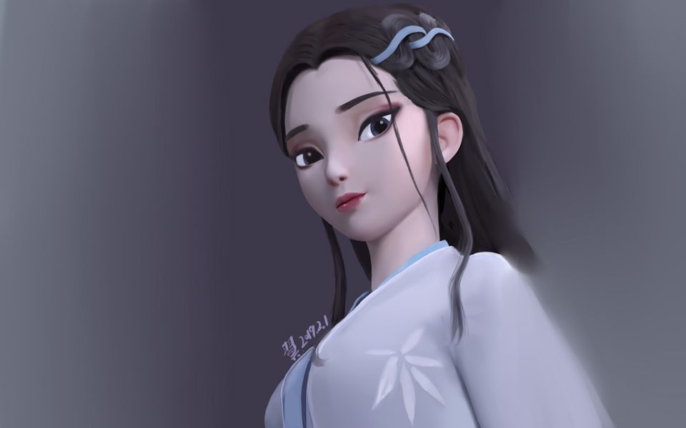 【翼渣渣】板绘白蛇缘起小白 贺岁作_哔哩哔哩_bilibili