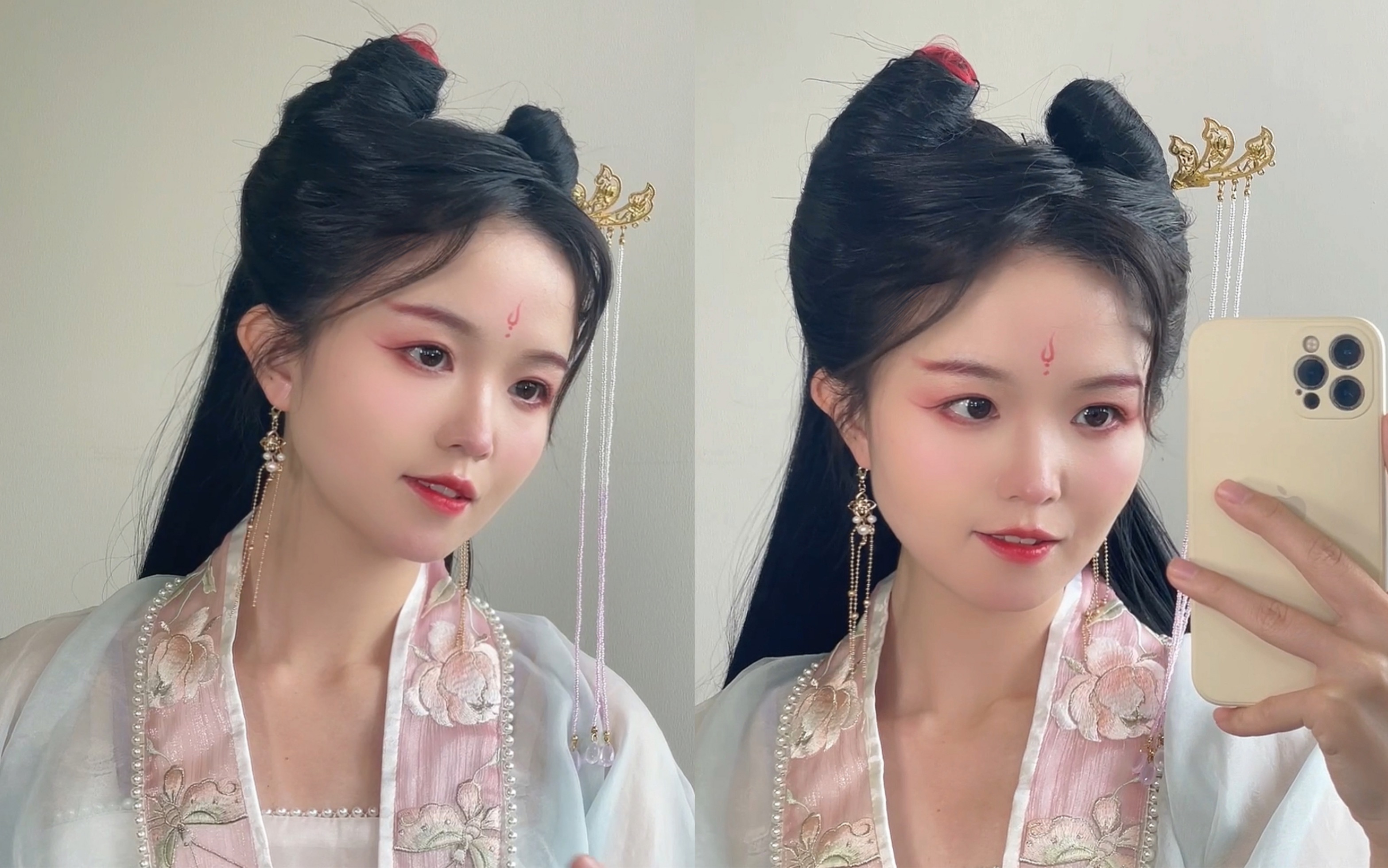 古风发型教程|仿长月烬明小狐狸翩然发型