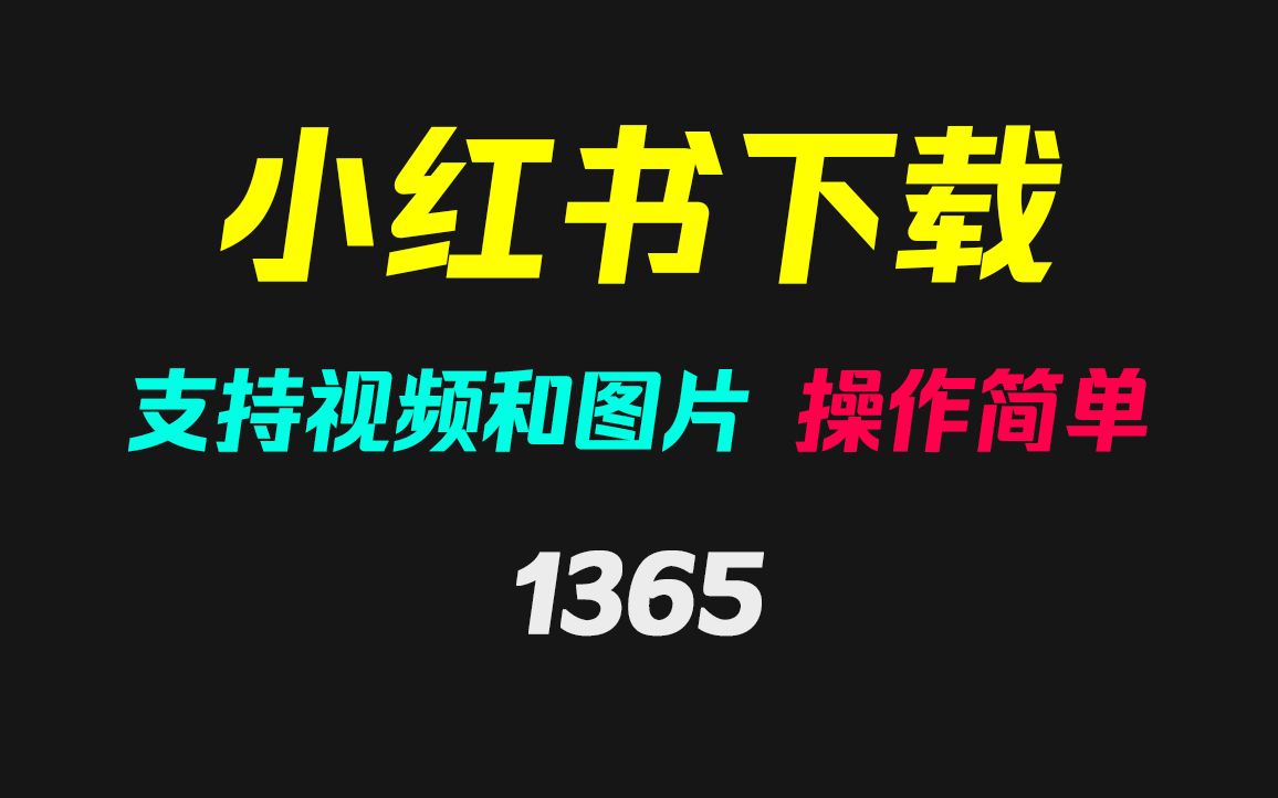 小红书上的视频怎么下载到电脑上?它只需要链接即可下载哔哩哔哩bilibili