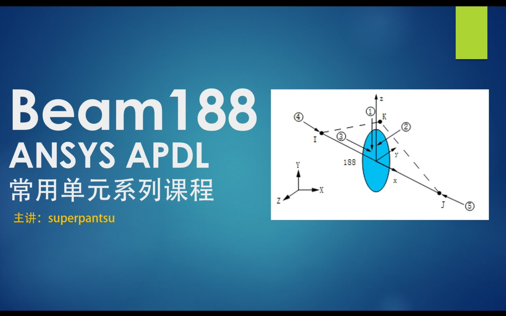 【ANSYS APDL】常用单元类型之Beam188哔哩哔哩bilibili