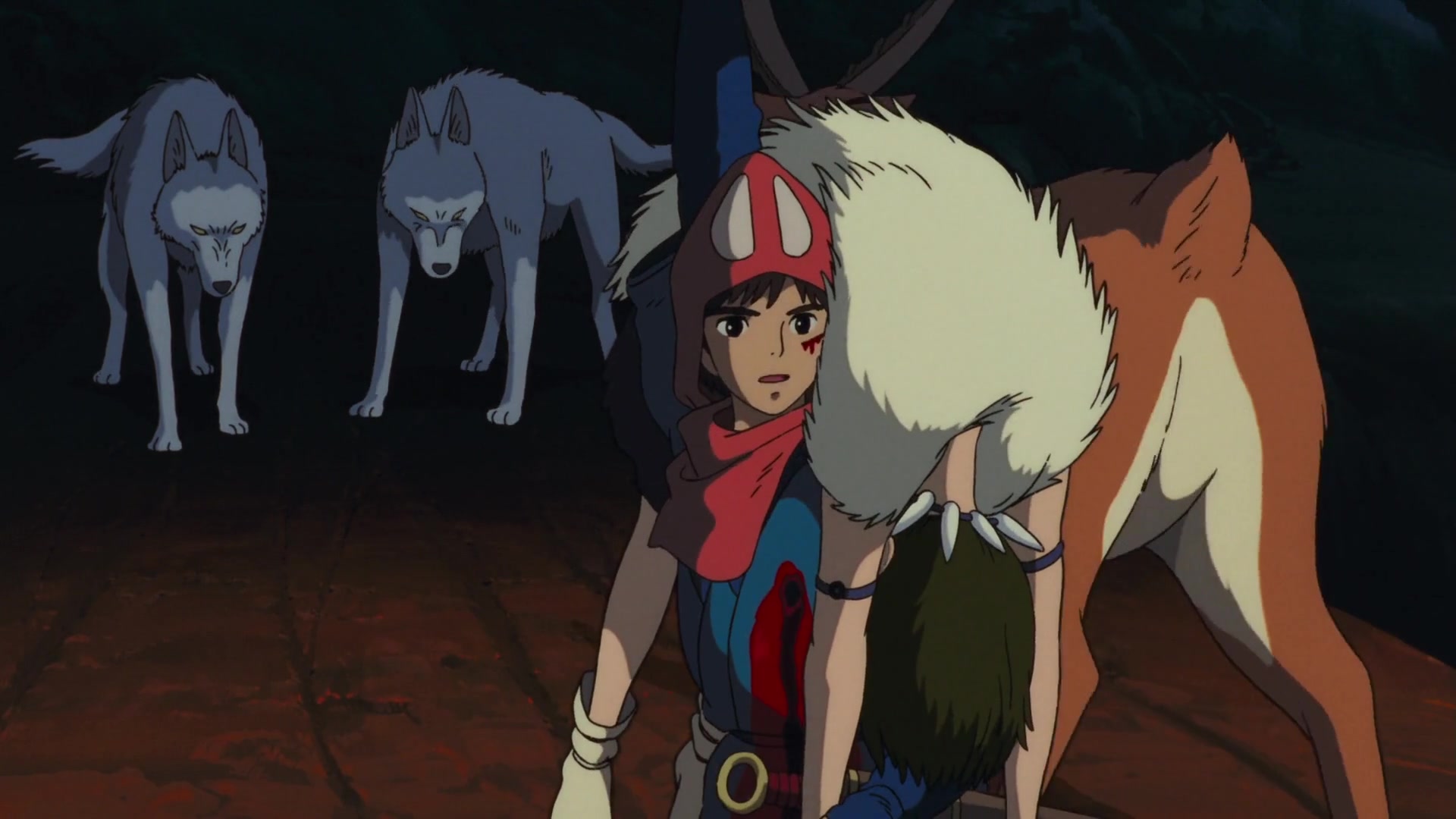 吉卜力-幽灵公主(1997):阿西达卡带走珊 2