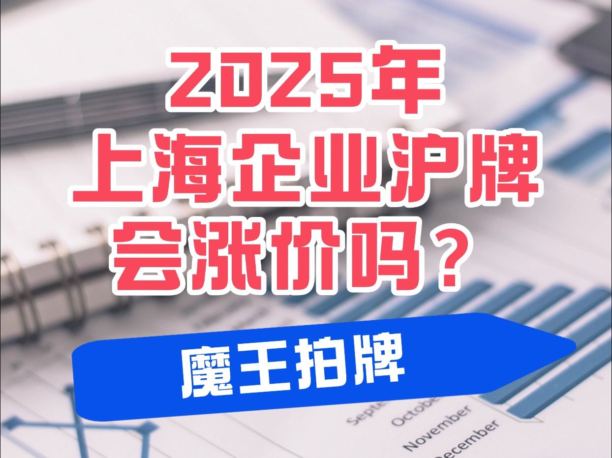 2025年上海企业沪牌会涨价吗?哔哩哔哩bilibili