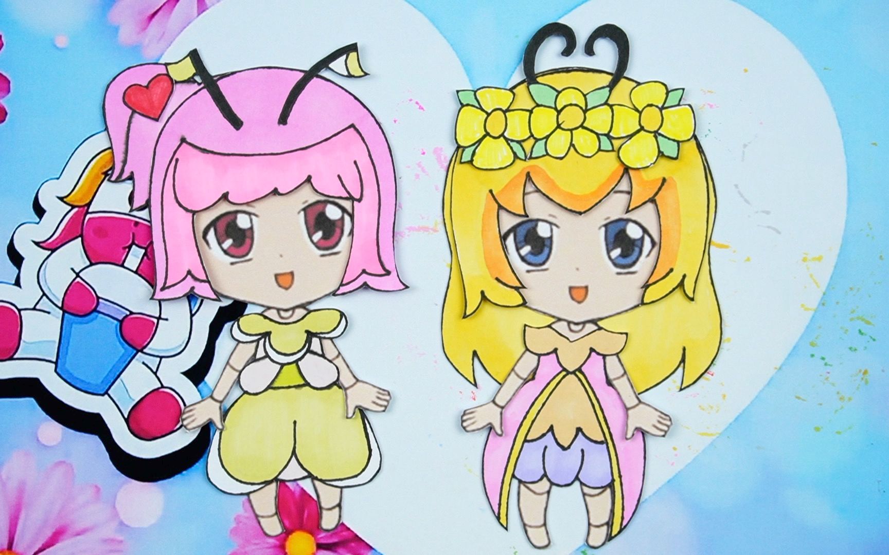 小花仙纸娃娃手工,三仙女露露q版手绘教程