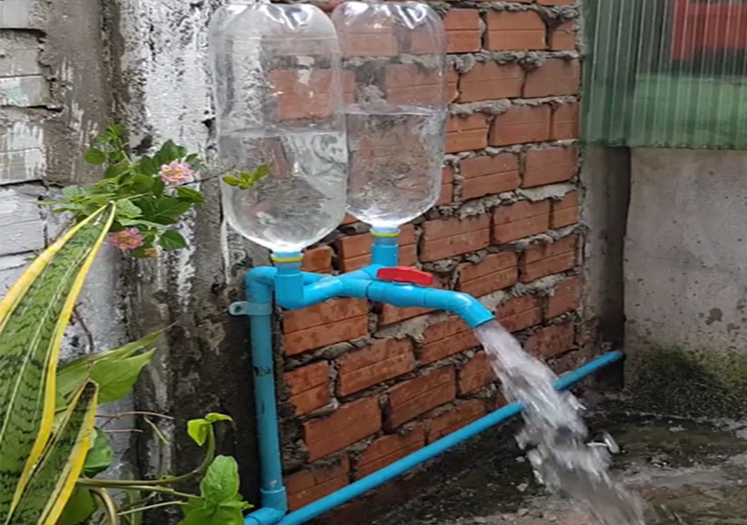 矿泉水瓶制作节水器图片