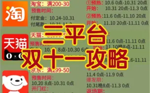 Tải video: 花3分钟！详细了解下双十一三平台的解读！