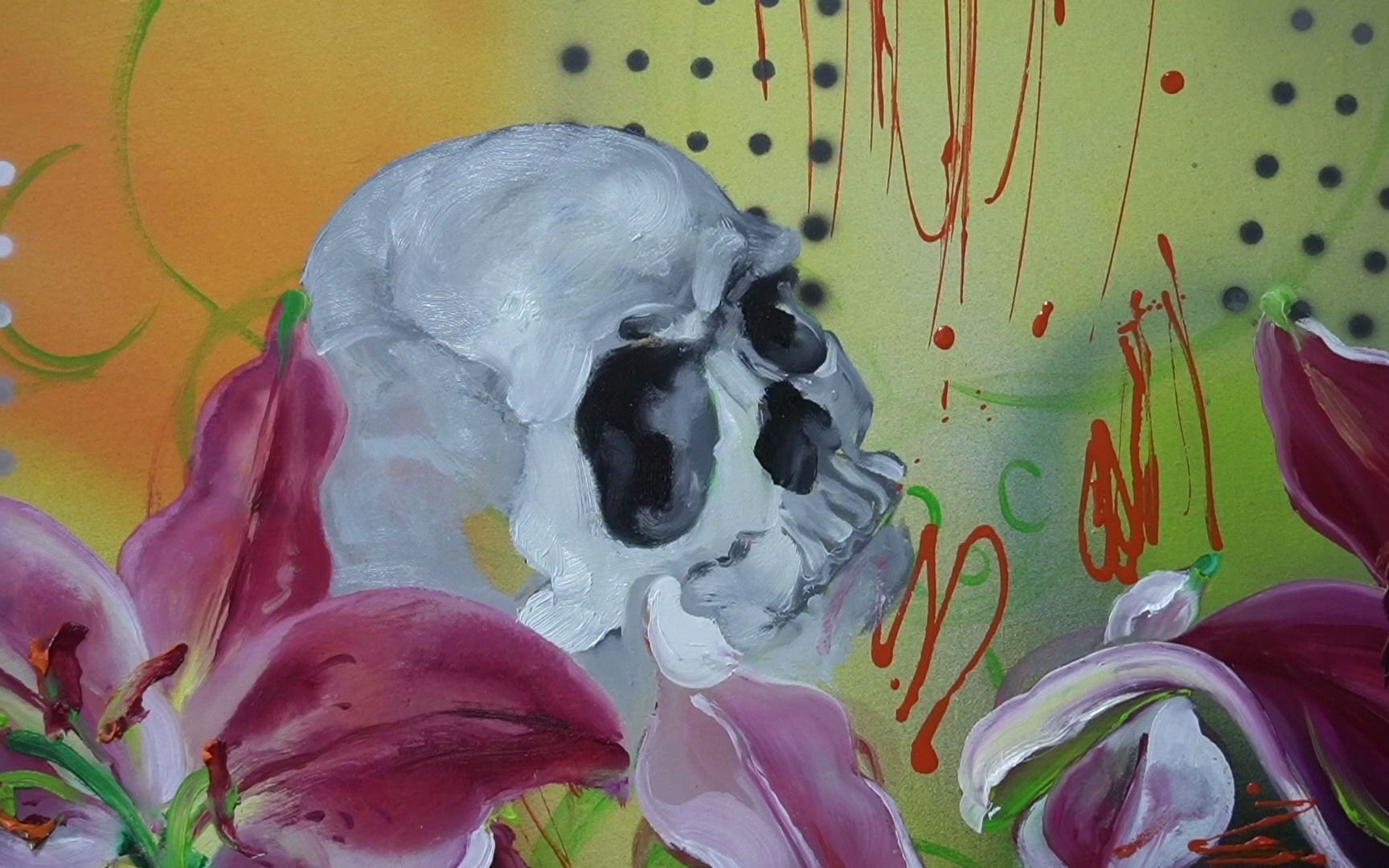 活动  油画 骷髅头