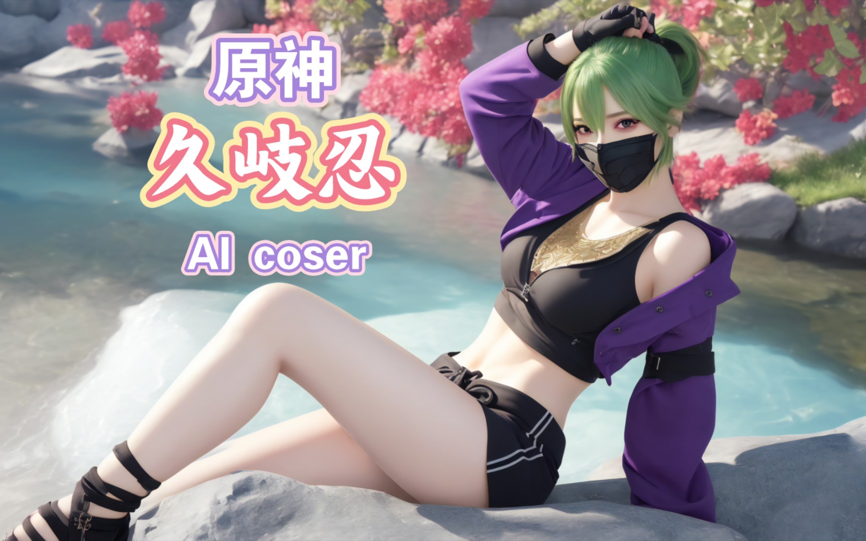 [图]【AI coser】原神｜久岐忍cos｜阿忍的小腰，嘶～