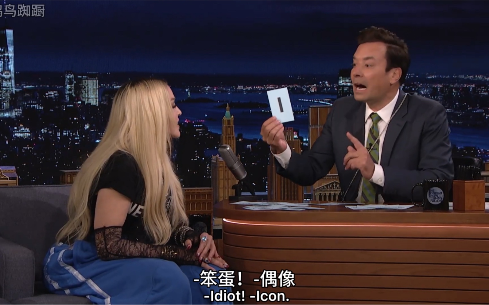 [图]【中英字幕】麦当娜和肥伦玩大尺度字母游戏全场爆笑｜The Tonight Show 20220810