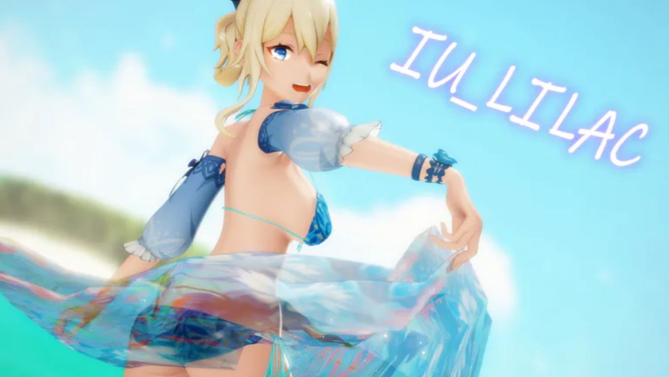 【mmd】泳装琴团长的iu - lilac【原神/genshin impact】【4k】