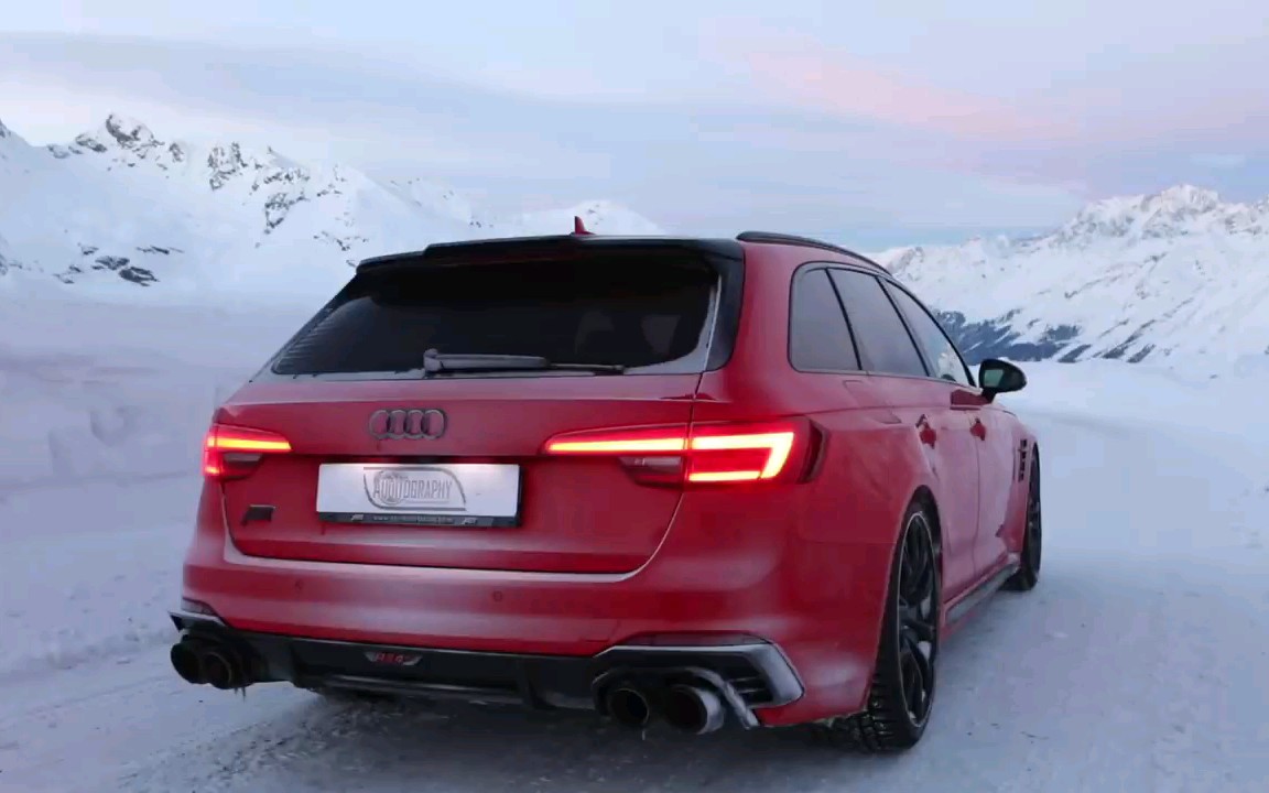 雪地试驾2019 奥迪 RS4 ADVANT[2.9T V6 530hp/690NM]哔哩哔哩bilibili