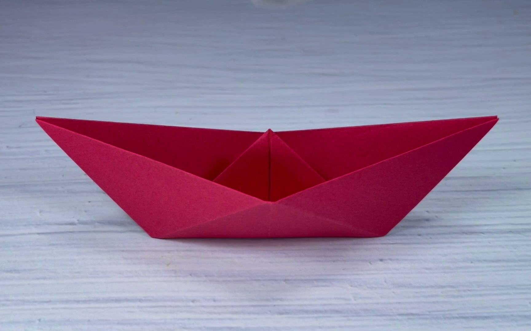用正方形纸折纸小船,1分钟就能学会,步骤详细超好看
