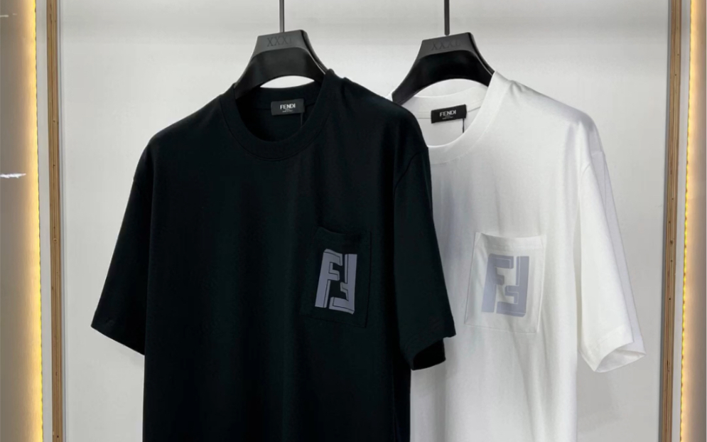 fendi芬迪高仿2023ss春夏专柜新款圆领短袖t恤,高端品质 独家定制面料