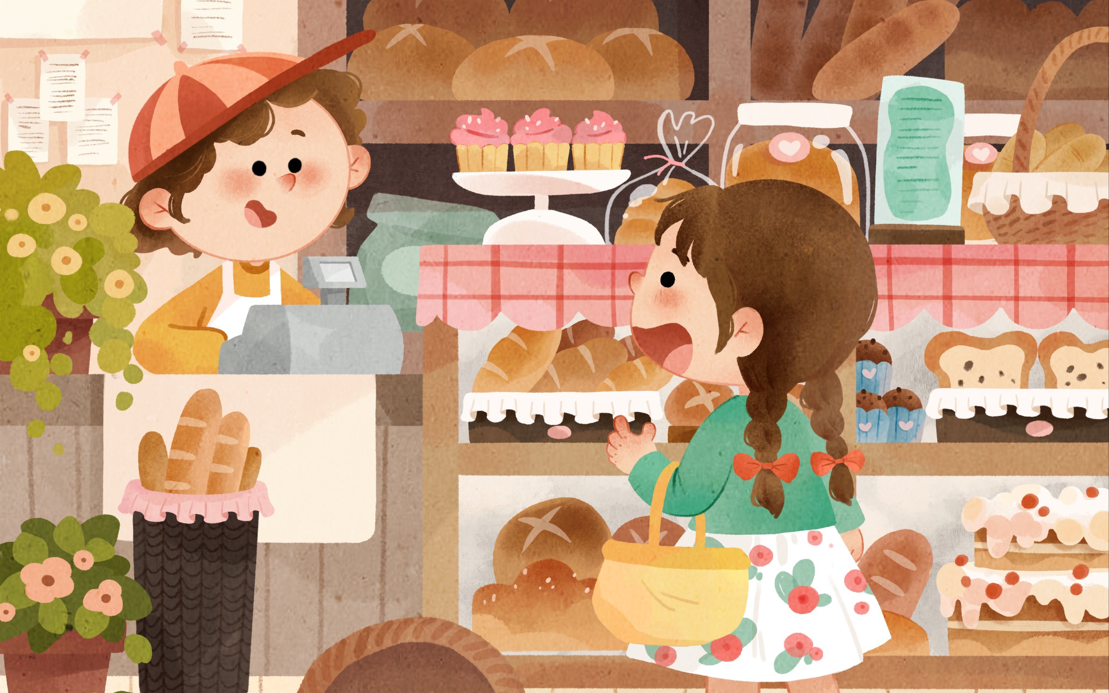 【procreate绘画过程】面包房