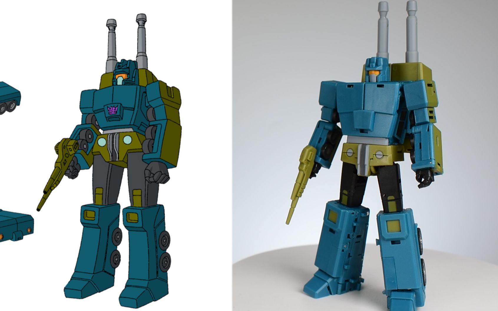 队长来了!变形金刚ms魔方混天豹战车队袭击