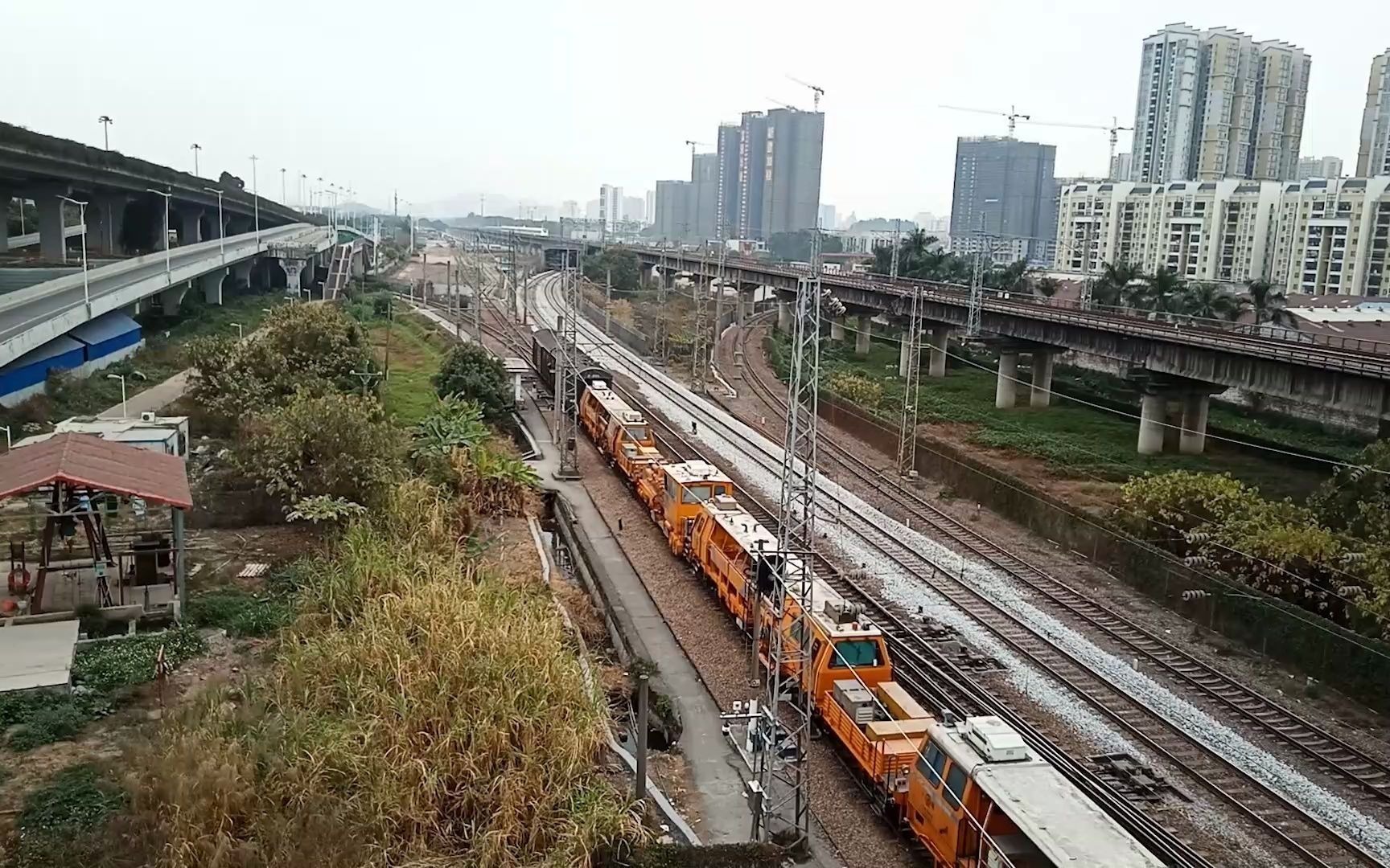 广州工务段吉山料库大机调车片段1