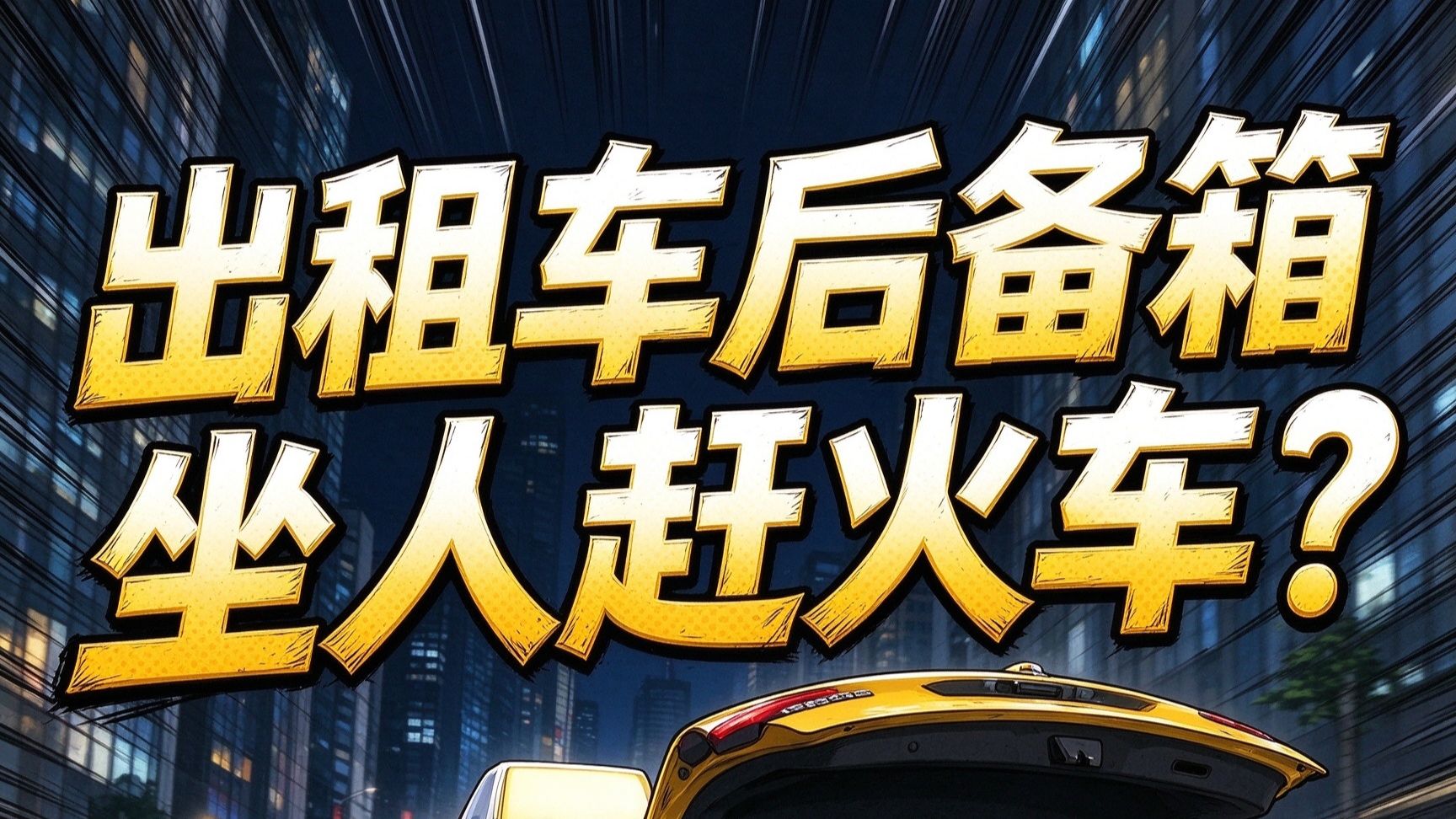 出租车后备箱坐人赶火车？的哥凉了