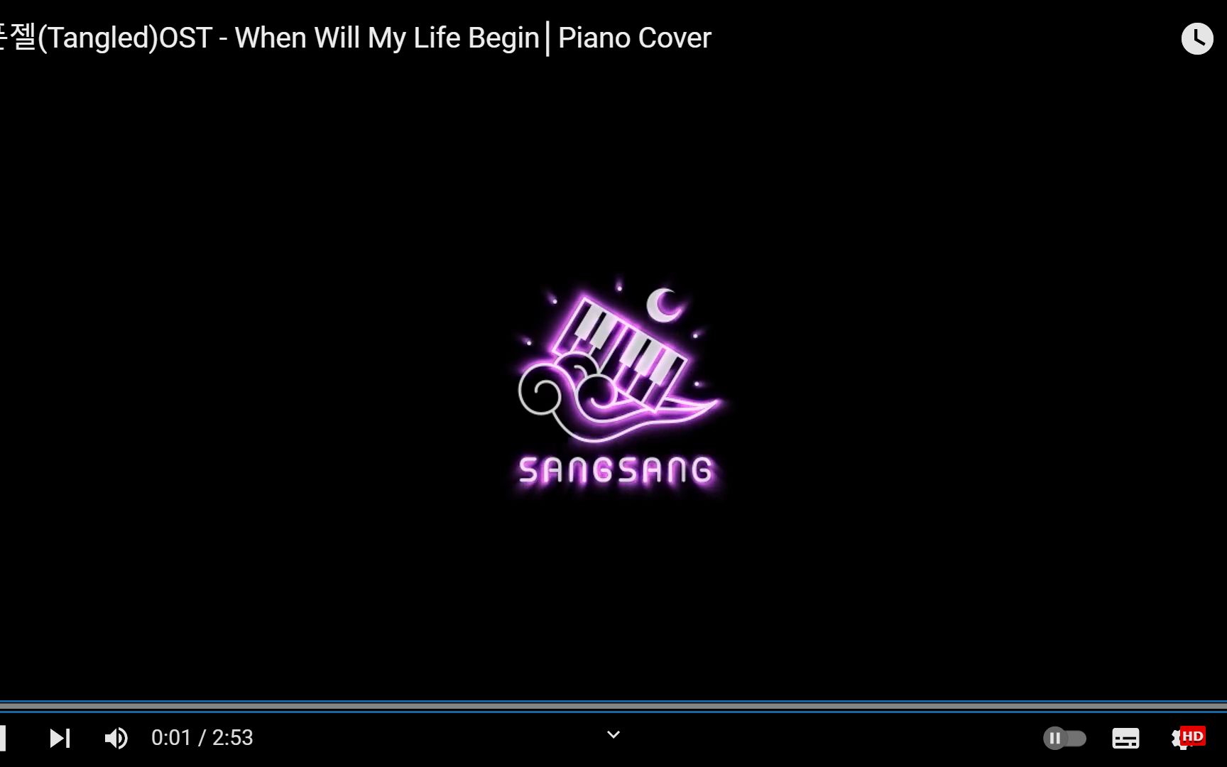 [图]【Disney Music】聽過最好聼的When Will My Life Begin鋼琴版本！- by SangSang Piano