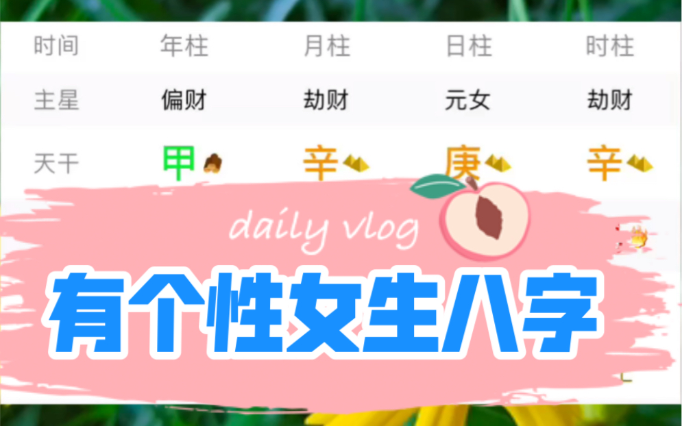 抽取粉丝八字分析,庚子金旺任性女孩