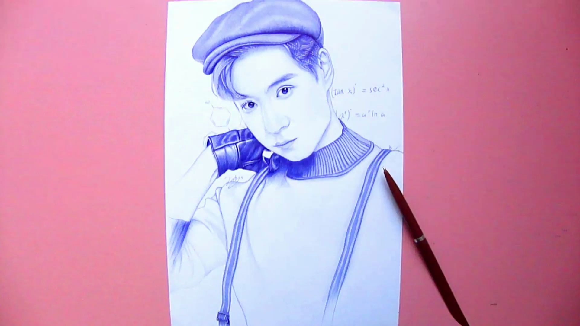 圆珠笔手绘《民国奇探》胡一天