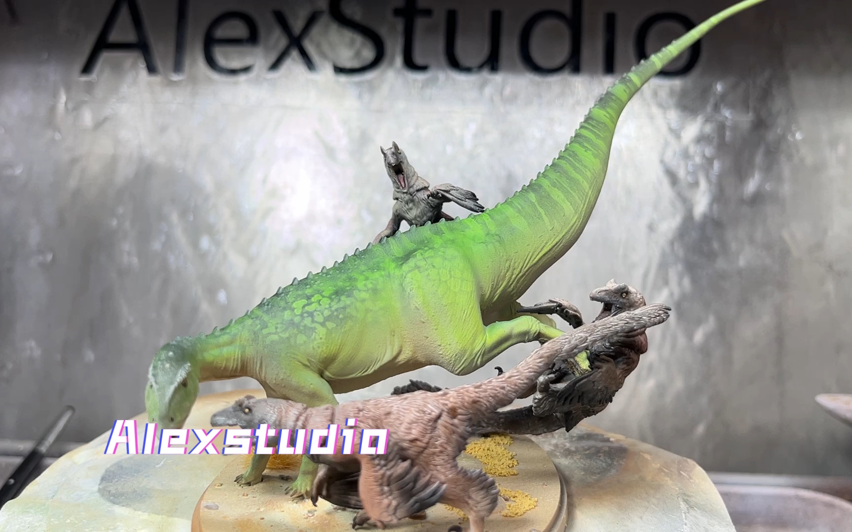 alexstudio涂装之腱龙vs恐爪 客户定制出样