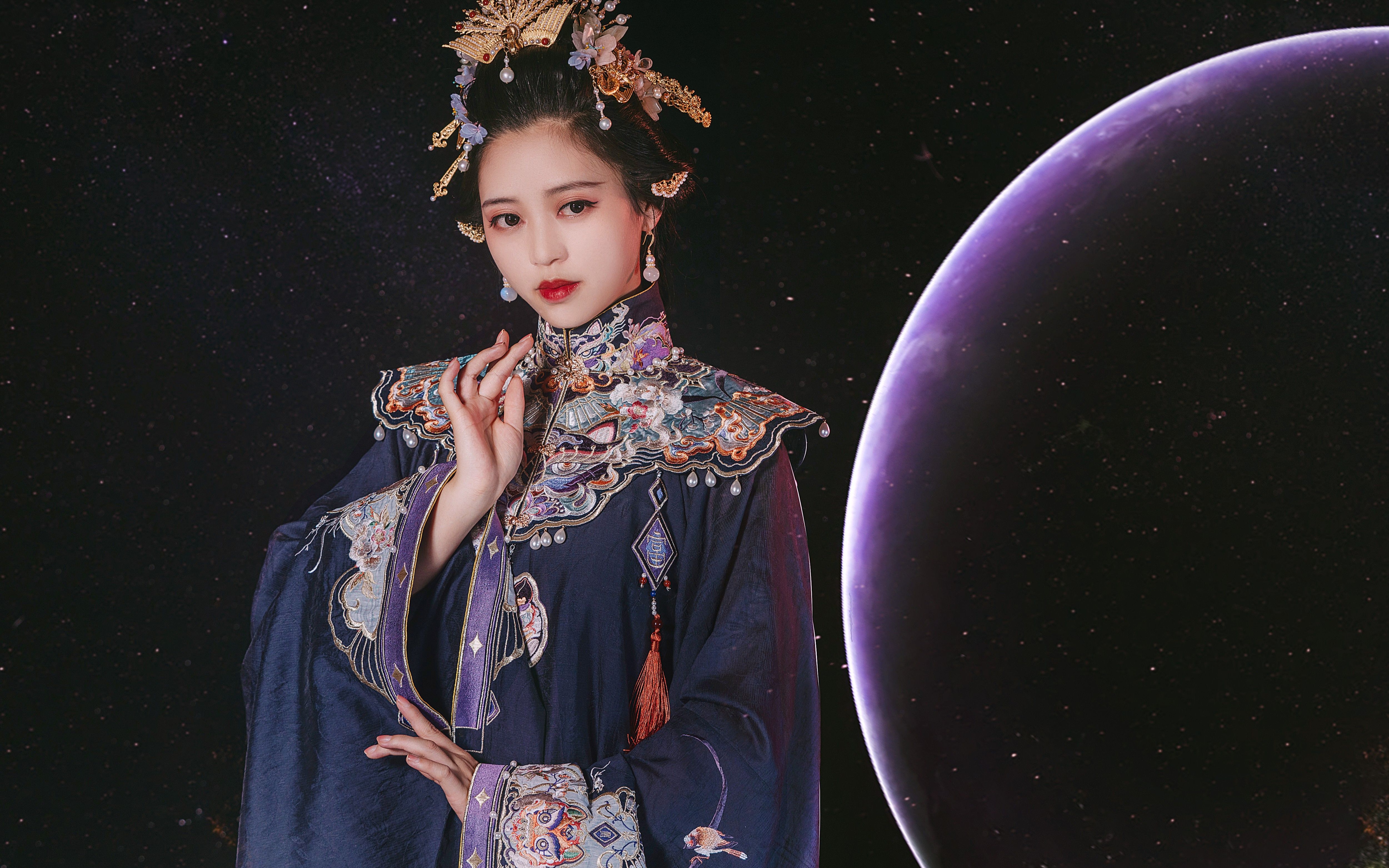 【锦瑟衣庄】尾火虎云肩展示