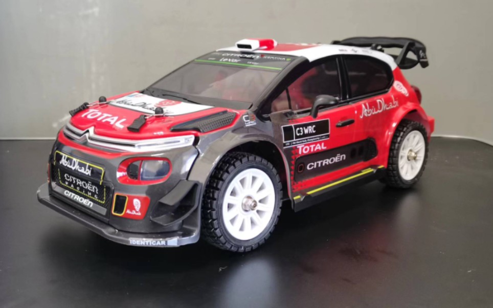 【开箱】美嘉欣新款1:14拉力车14303 wrc 雪铁龙 c3 阿布扎比