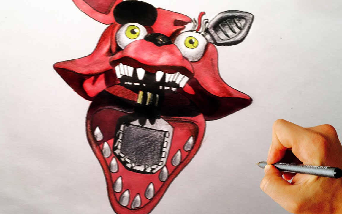 fnaf教你画witheredfoxy的跳杀