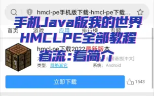 下载视频: 手把手教你如何在手机上玩Java版我的世界