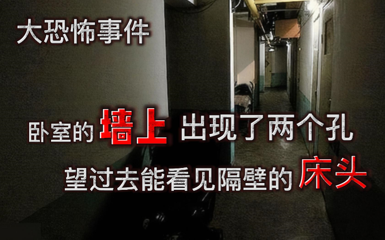 [图]【大恐怖事件】我的卧室上突然出现两个孔，望过去能看见隔壁的床头