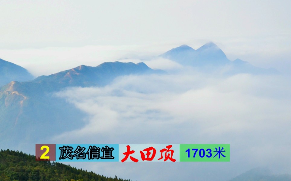 [图]【数据】广东21地市最高山峰排行榜(韶关、清远、茂名占据前三)