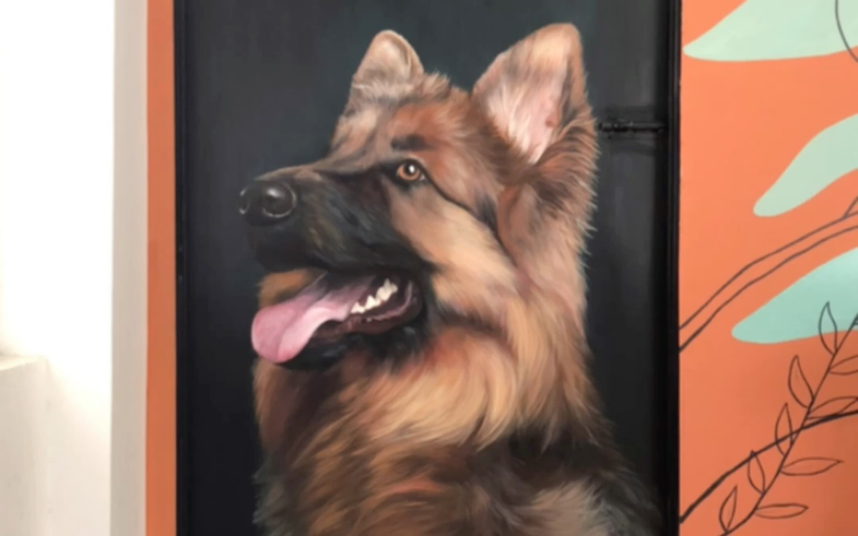 手绘看门狗|德牧