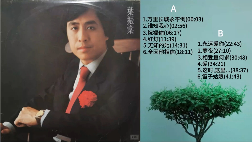 叶振棠《万里长城永不倒》专辑(黑胶唱片内录),黑胶模拟味的享受