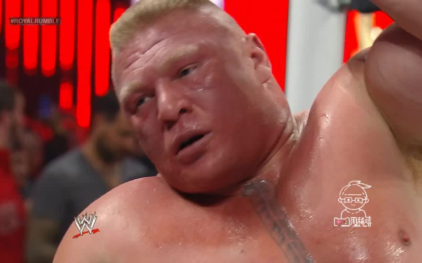 [图]【名场面】布洛克 莱斯纳（Brock Lesnar）赛后暴揍大秀哥（Big Show)