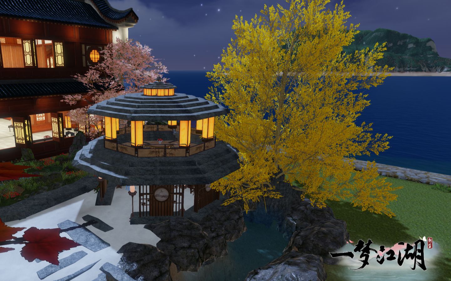 一梦江湖宅邸装修自制小亭子